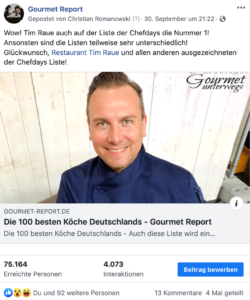 Gourmet-Report auf Facebook